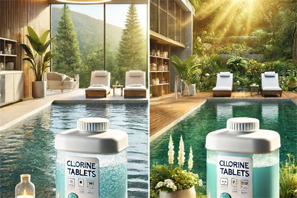 Indoor and outdoor swimming pools