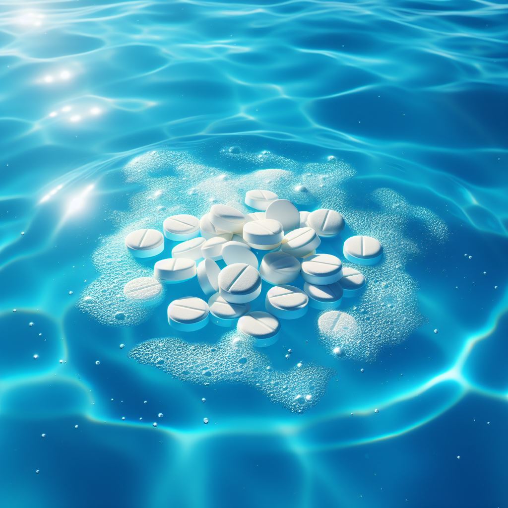 Pool chlorine tablets