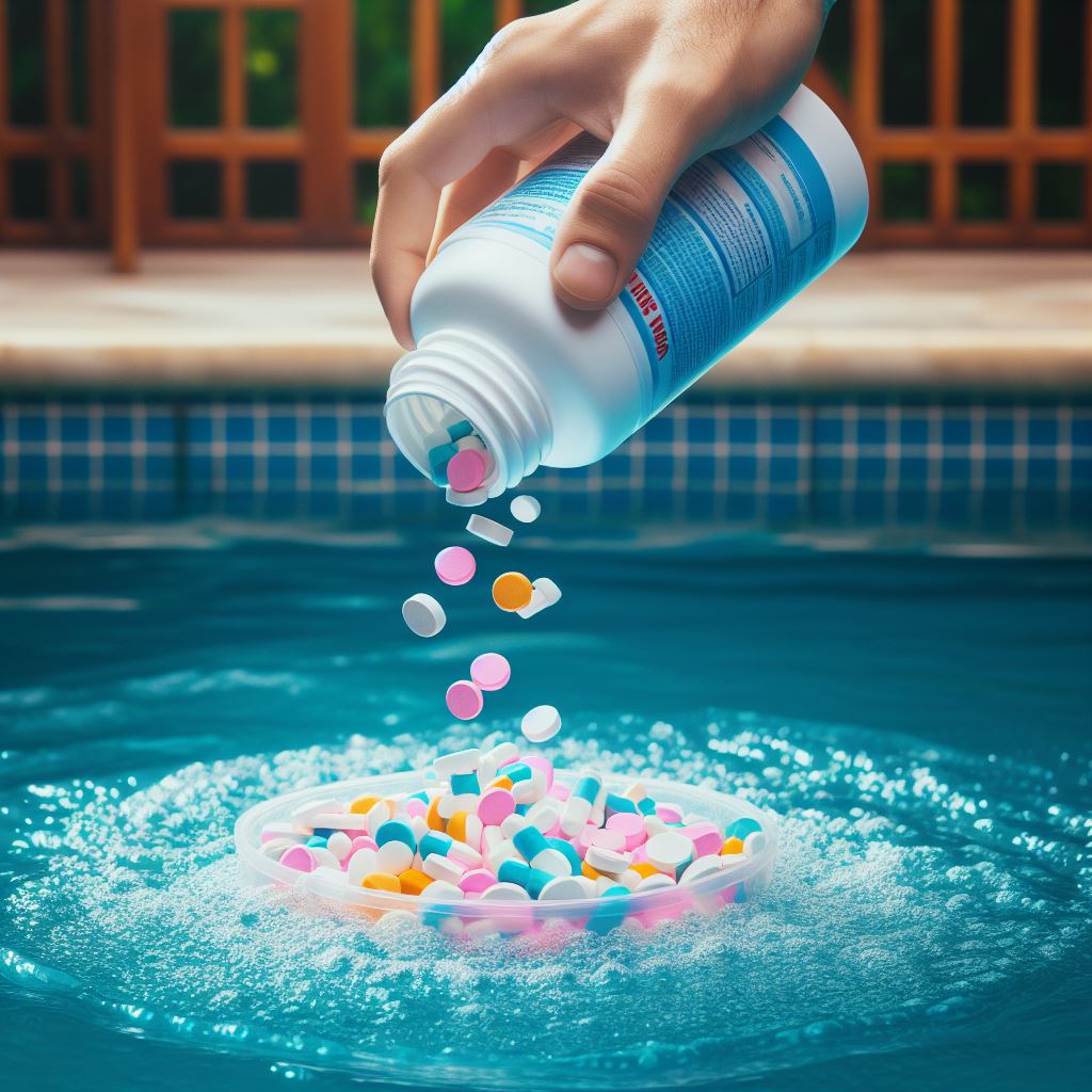 Pool chlorine tablets